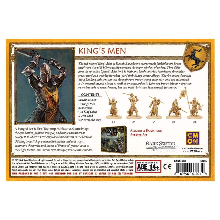 A Song of Ice and Fire : Tabletop Miniatures Game - Baratheon Kings Men